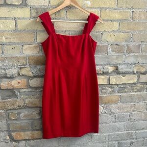 100% silk vintage red dress